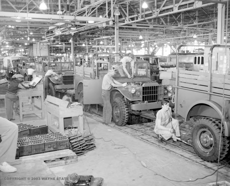 Dodge Military Power Wagon Assembly Line Photo