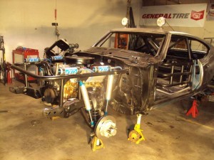 More James Garner Olds 442 Race Car Rebuild Photos